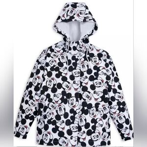 DisneyParks Mickey Mouse Faces Rain Jacket Adult Unisex Size 1XL NWT